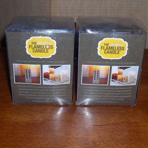 Flameless candles Distressed Slate 34D, 4" High, 3" Across